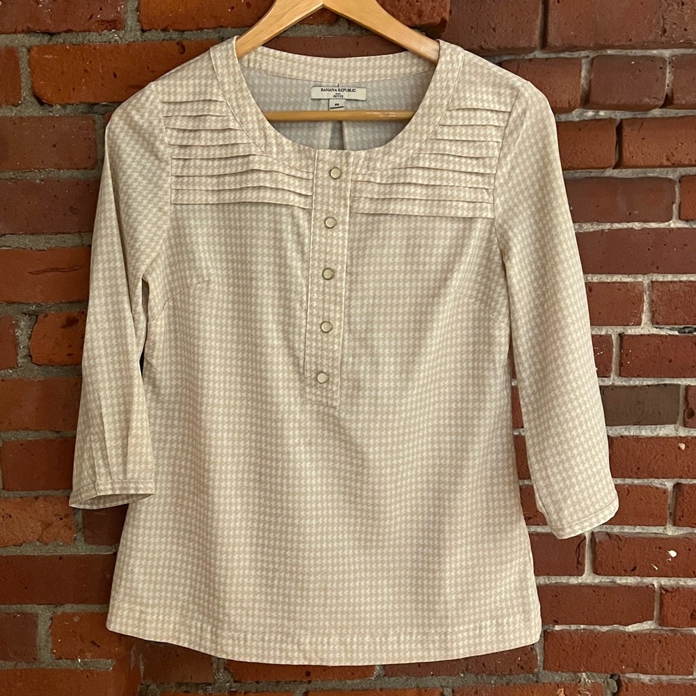 Banana Republic Houndstooth Blouse S